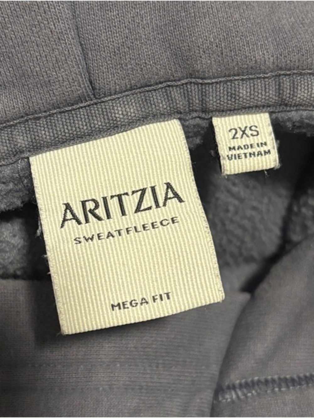 Aritzia Sweatfleece Mega Raglan hoodie in limited blue colour - Picture 2 of 4